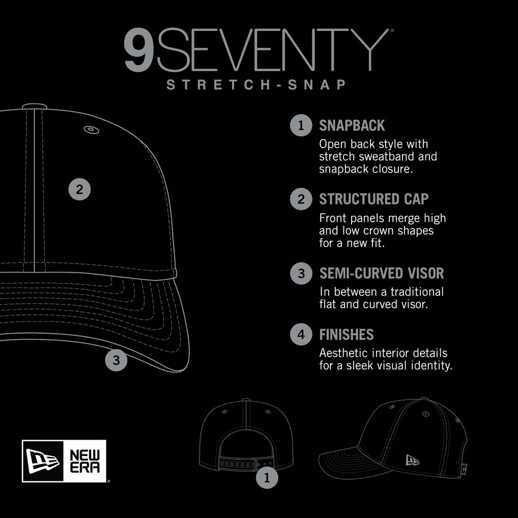  Miami Marlins New Era Flamingo Mesh Back 9SEVENTY Stretch-Snap Hat - White